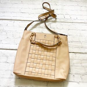 Simply Vera Vera Wang Tan Woven Shoulder Bag